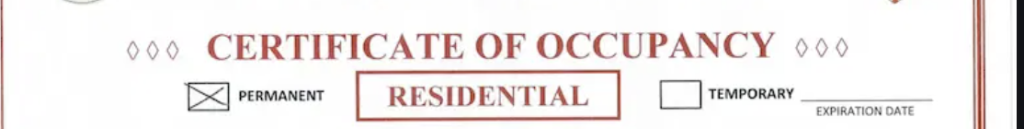 Occupation Certificate